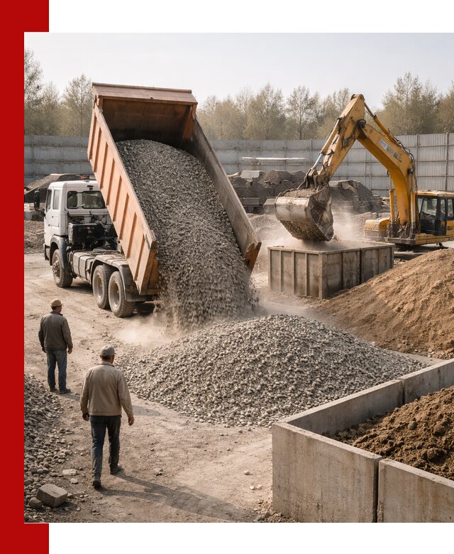 Доставка нерудных материалов с погрузкой и разгрузкой в Новоалтайске