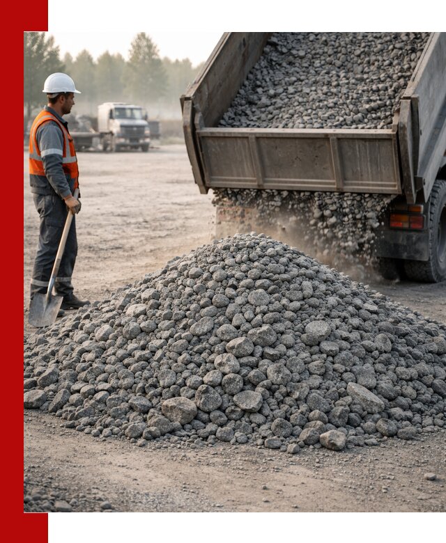 Гранитный щебень фракции 100–201 для строительства в Новоалтайске