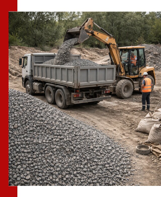 Доставка гравийного щебня в Новоалтайске оптом и в розницу