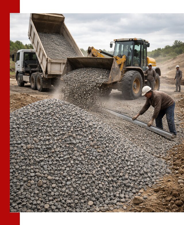 Гравийный щебень фракция 5-20 с доставкой в Новоалтайске