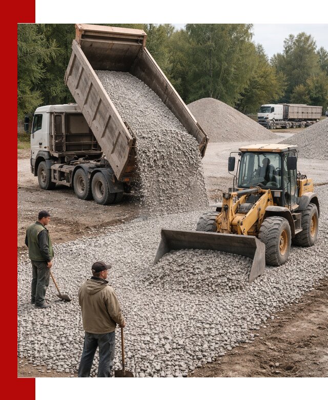 Купить гравийный щебень фракция 20-40 в Новоалтайске с доставкой