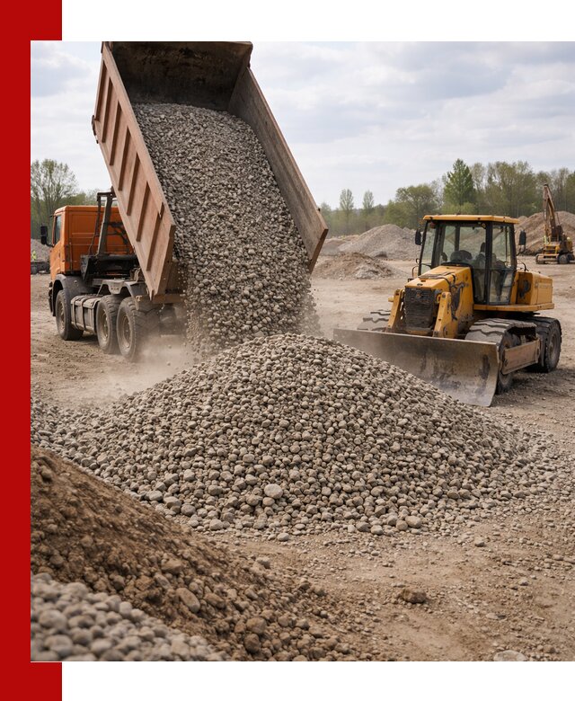 Доставка гравийного щебня фракции 40-70 в Новоалтайске