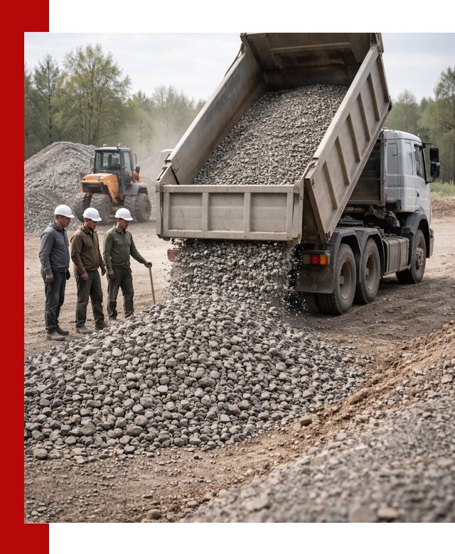 Доставка гравийного щебня фракции 70-120 в Новоалтайске