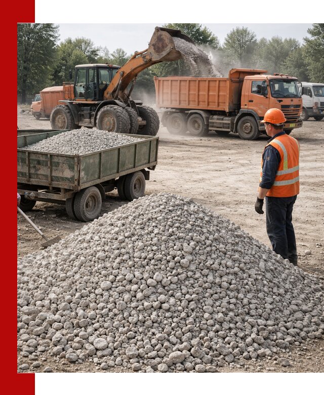 Доставка известнякового щебня фракция 20–40 в Новоалтайске