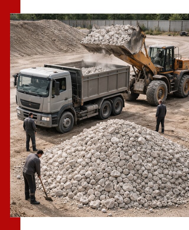 Известняковый щебень фракция 70–150 с доставкой в Новоалтайске