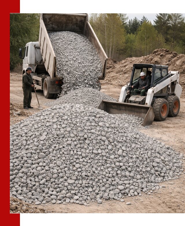 Доставка доломитового щебня в Новоалтайске напрямую от карьера