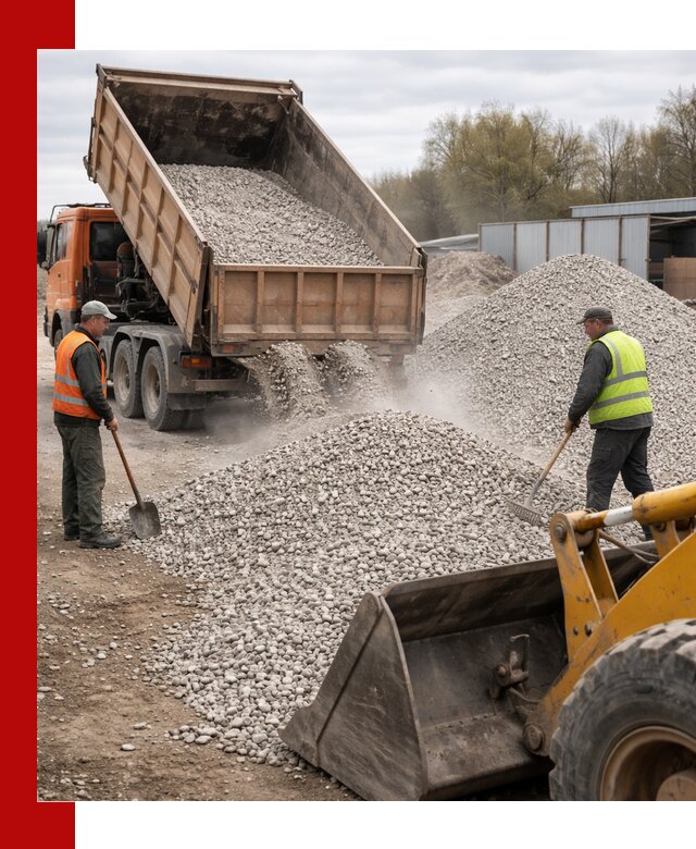 Доломитовый щебень фракции 5-20 с доставкой в Новоалтайске
