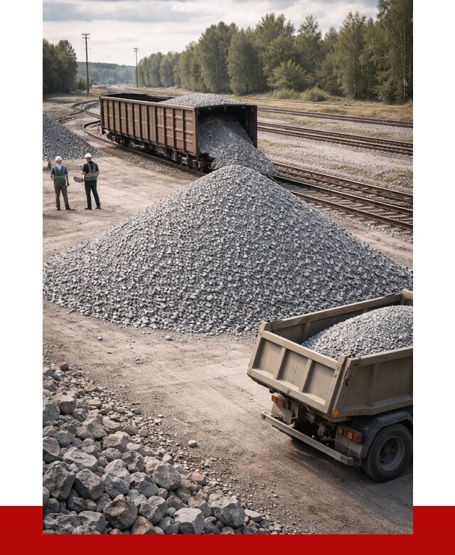 Железнодорожный щебень 20-60 в Новоалтайске от 1738 р. | ПРОНЕРУДНвл