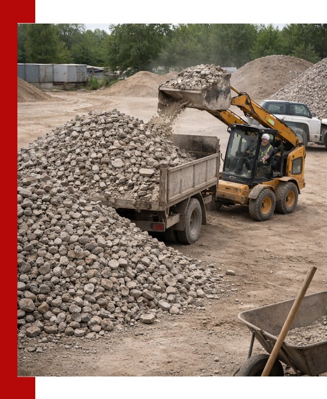 Доставка вторичного щебня в Новоалтайске для строительных работ