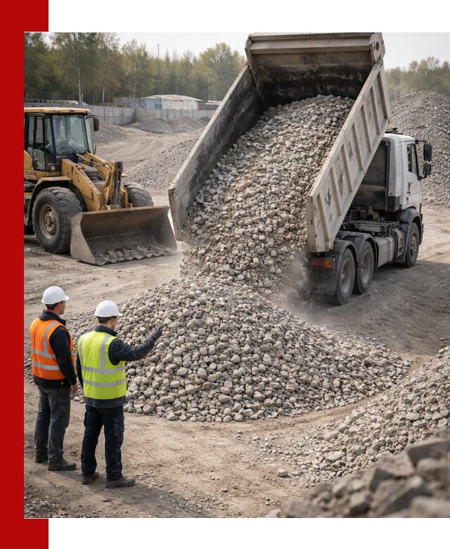 Вторичный щебень фракция 40–70 доставка в Новоалтайске