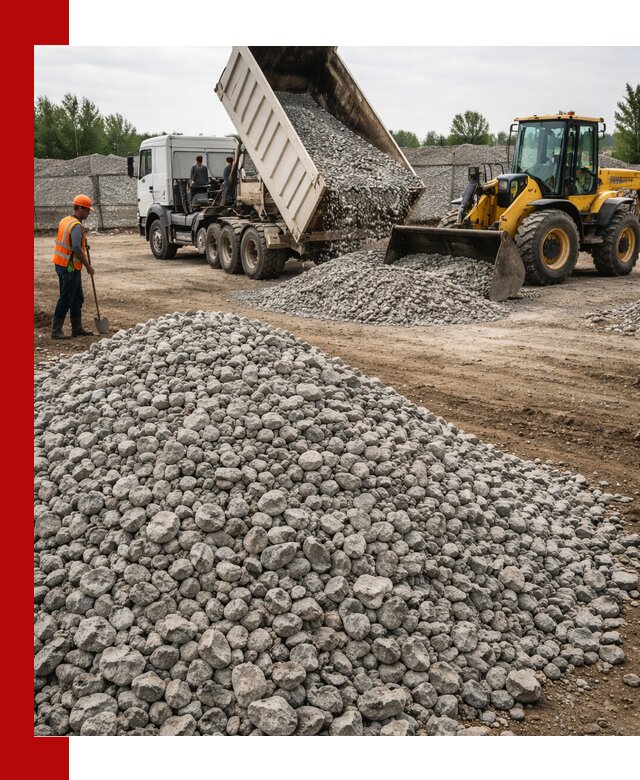 Доставка бетонного щебня фракции 40-70 в Новоалтайске