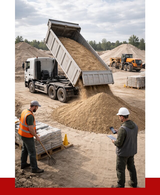 Карьерный песок с доставкой в Новоалтайске от 3681 р. ПРОНЕРУДНвл