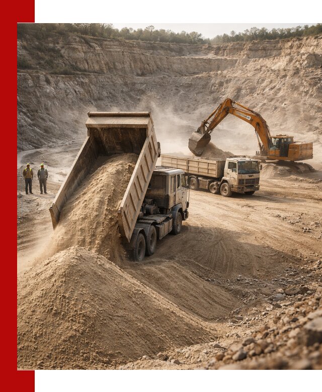 Карьерный песок навалом с доставкой в Новоалтайске