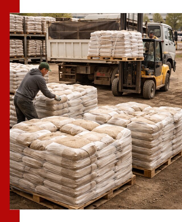 Карьерный песок в мешках с доставкой в Новоалтайске
