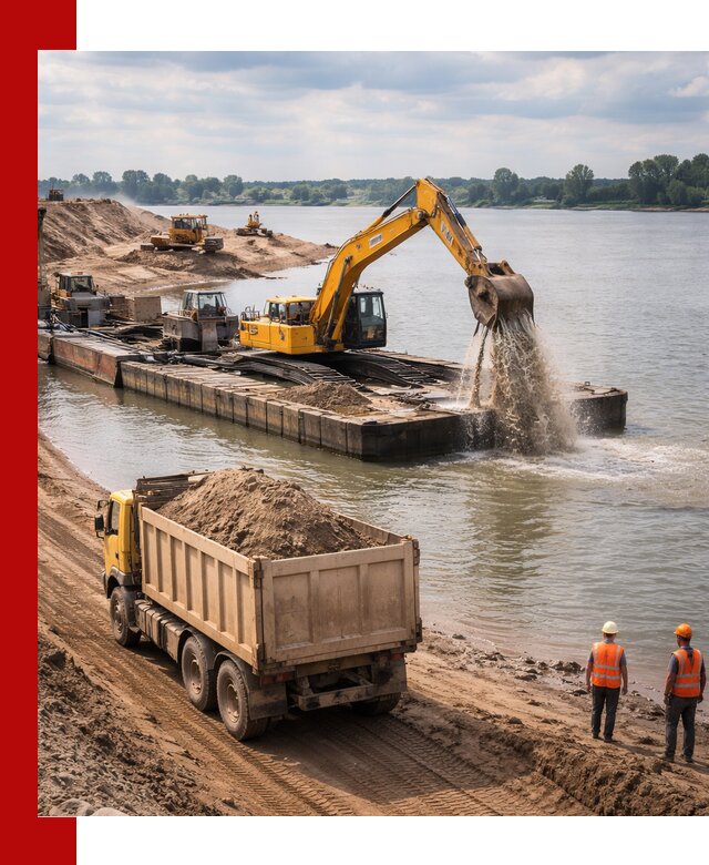 Намывной песок с доставкой в Новоалтайске оптом и в розницу