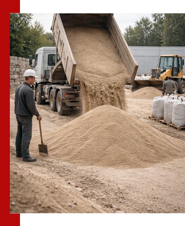 Кварцевый песок фракция 0–3 мм с доставкой в Новоалтайске
