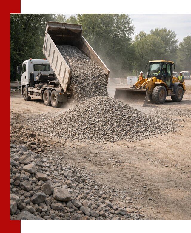 Гравий фракция 5–20 доставка в Новоалтайске оптом и в розницу