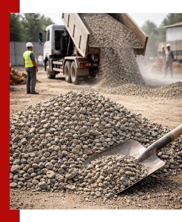 Доставка гравия фракции 20-40 в Новоалтайске с самосвалами