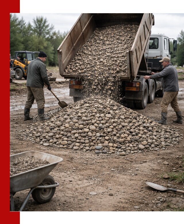 Доставка гальки речной оптом и в розницу в Новоалтайске