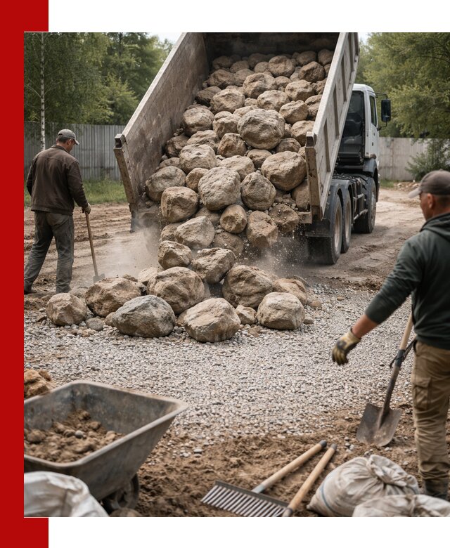 Доставка и укладка булыжника в Новоалтайске