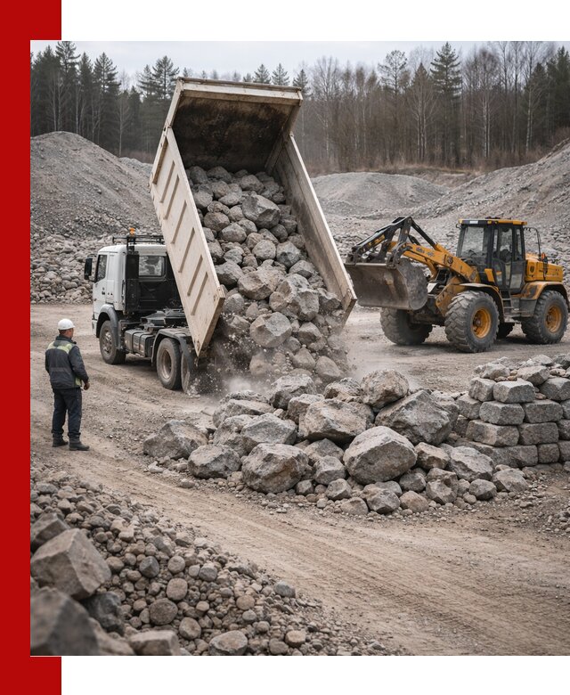 Доставка и продажа бутового гранитного камня в Новоалтайске