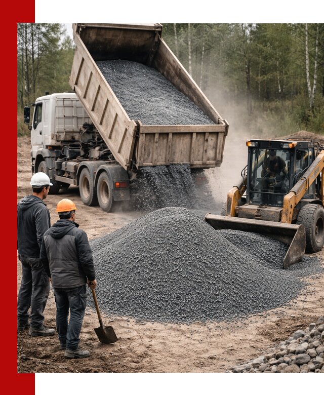 Гранитный отсев 0-5 с доставкой и разгрузкой в Новоалтайске