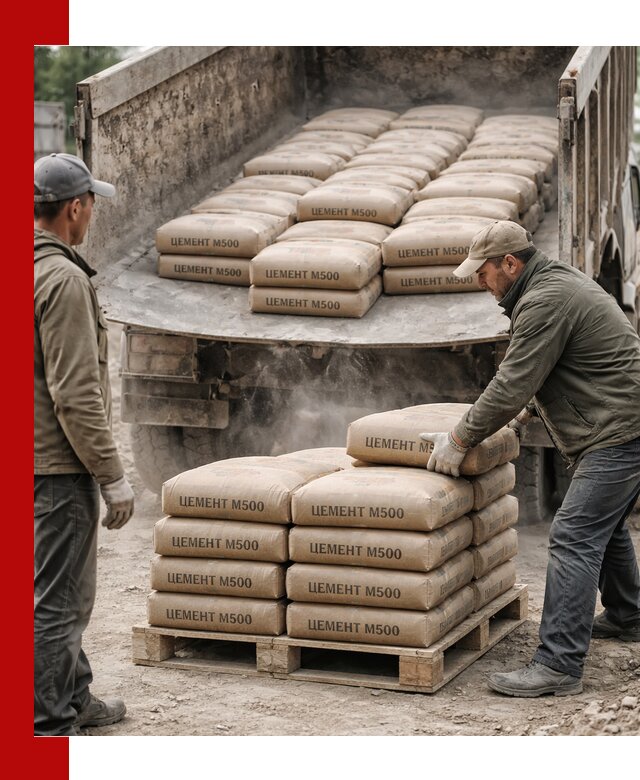 Цемент М500 с доставкой самосвалом в Новоалтайске
