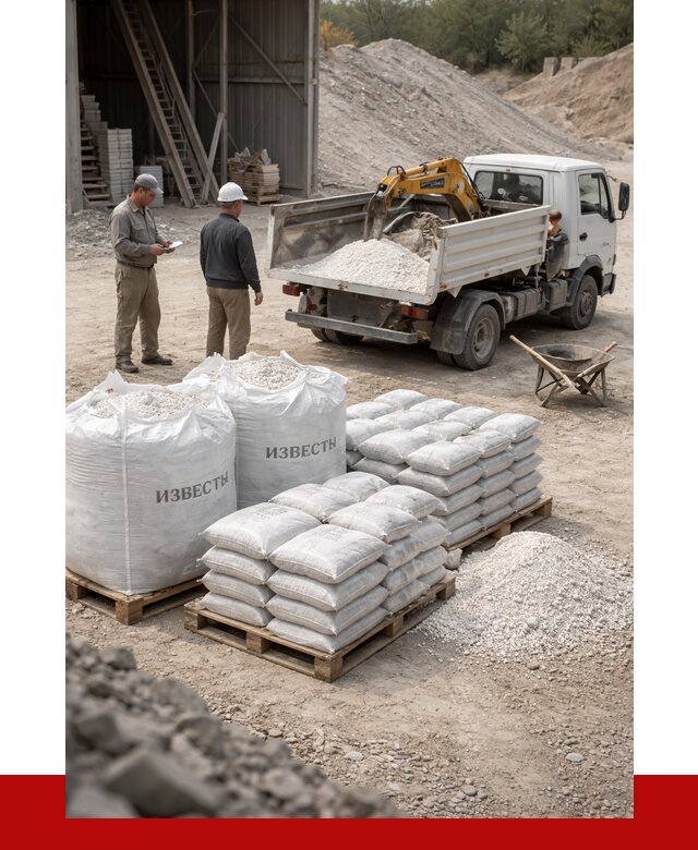 Известь строительная в Новоалтайске с доставкой от 4294 р. | ПРОНЕРУДНвл