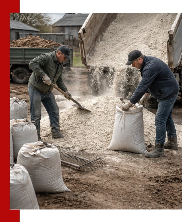 Доставка извести пушонки в Новоалтайске оптом и мелким оптом