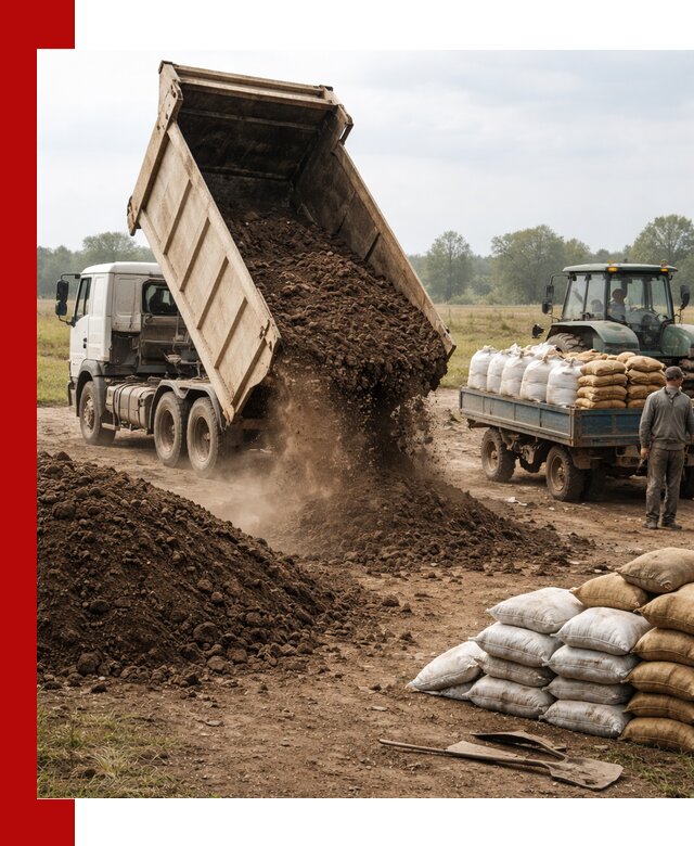 Доставка грунта и удобрений оптом в Новоалтайске для сельхоз и строительства
