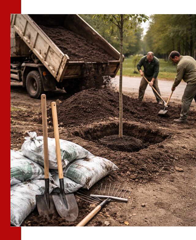 Грунт для посадки деревьев в Новоалтайске — доставка и подготовка почвы
