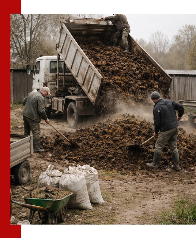 Доставка коровьего навоза самосвалом в Новоалтайске