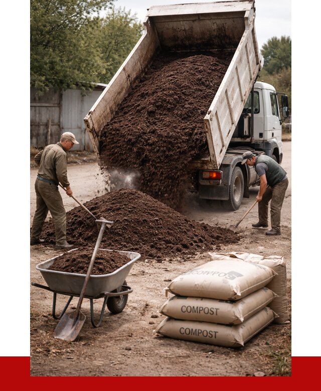 Купить компост в Новоалтайске от 4294 р. за куб с доставкой | ПРОНЕРУДНвл