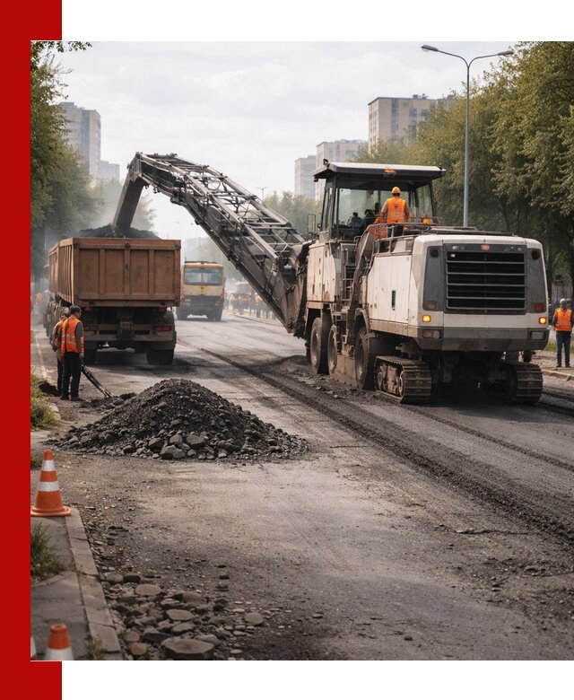 Фрезерованный асфальт в Новоалтайске — удаление и вывоз старого покрытия