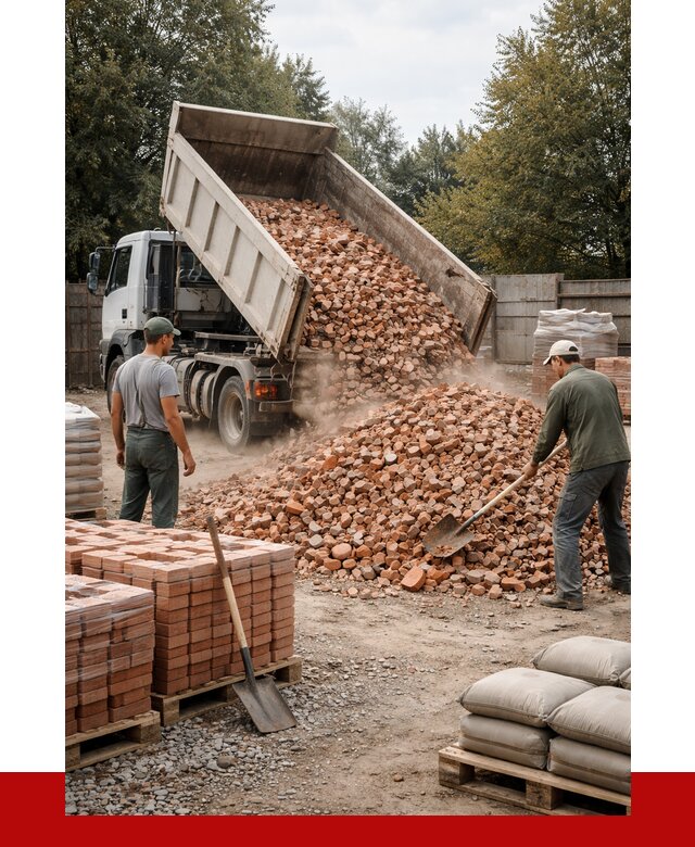 Бой кирпича в Новоалтайске с доставкой от 4294 руб/куб | ПРОНЕРУДНвл