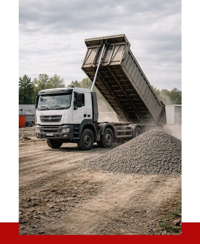 Доставка самосвалом 40 кубов в Новоалтайске от 9202 р. | ПРОНЕРУДНвл