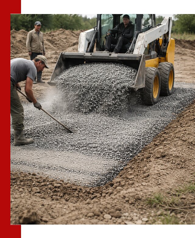 Устройство щебеночной подушки в Новоалтайске для дорог и фундаментов
